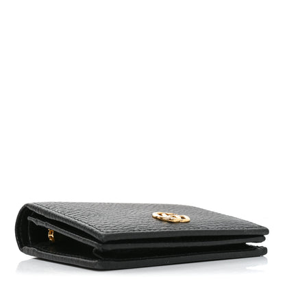 Gucci Pebbled Calfskin GG Marmont Card Case Black 4 of 7