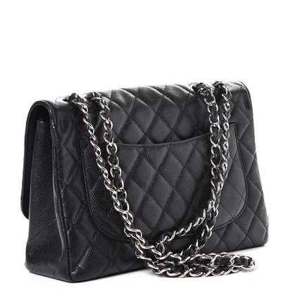Chanel Caviar Quilted Jumbo Single Flap Black 4 of 8