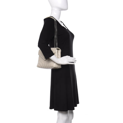 Saint Laurent Calfskin Y Quilted Monogram Small Loulou Chain Satchel Ivory 2 of 11