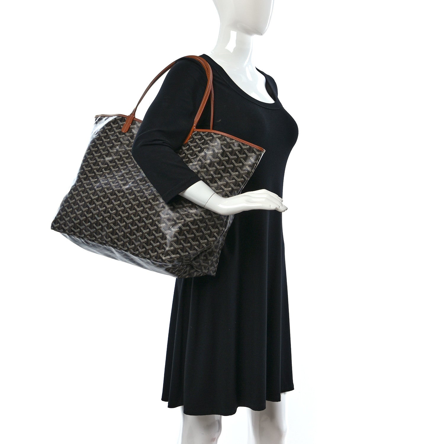 Goyard Goyardine Saint Louis GM Black Gold 2 of 9
