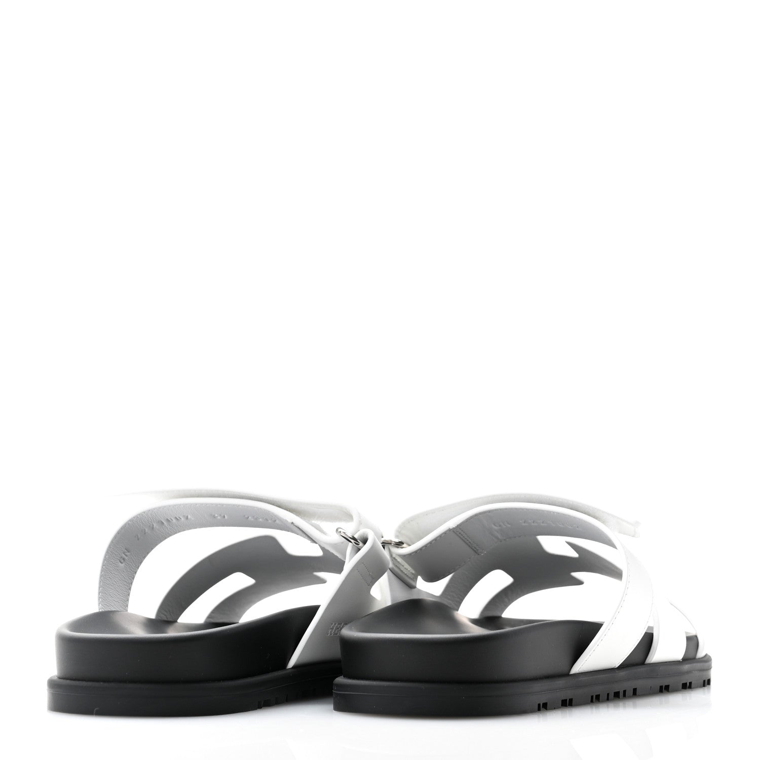 Hermes Calfskin Womens Chypre Sandals 37 White 4 of 9
