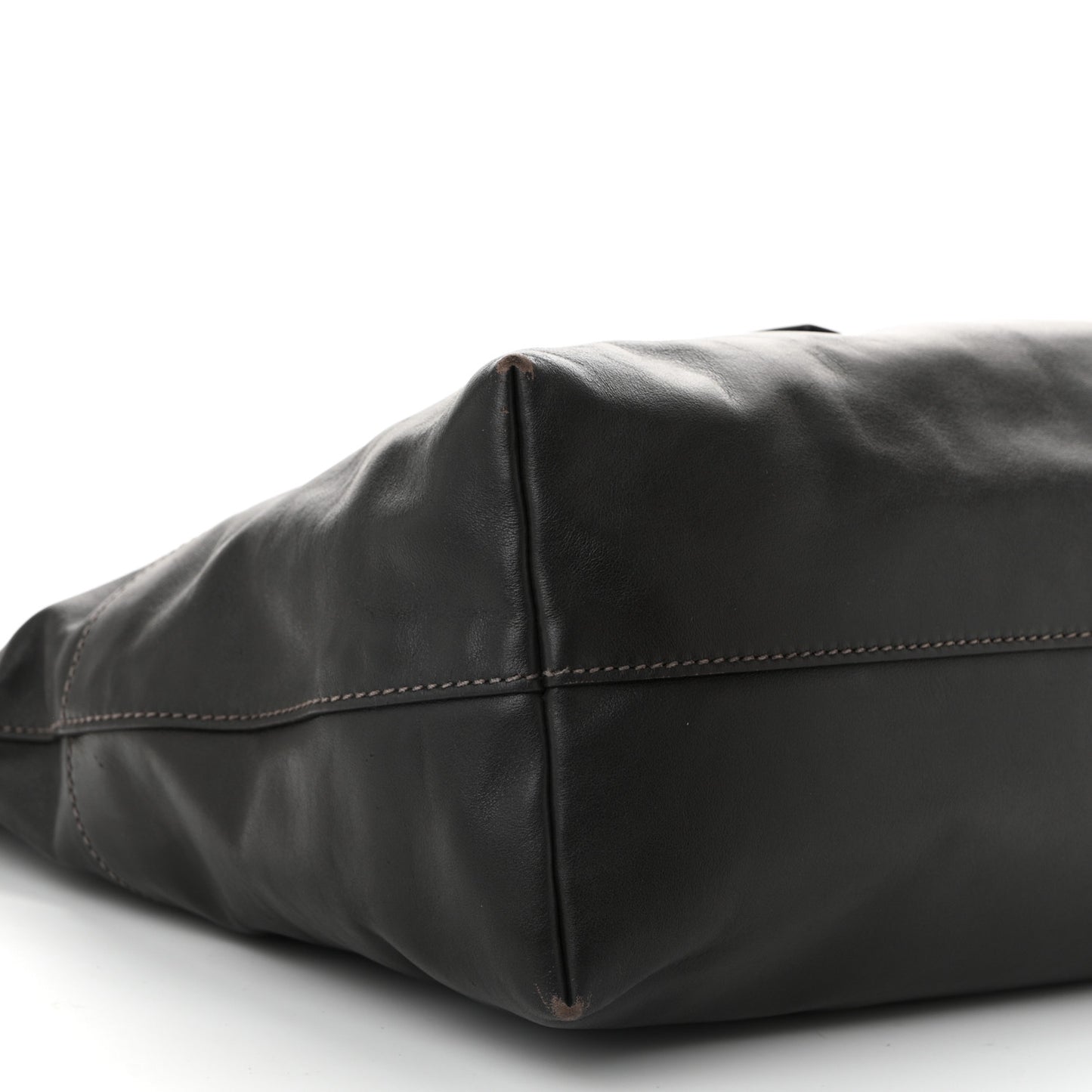 Vitello Soft Calfskin Shopping Tote Ebano