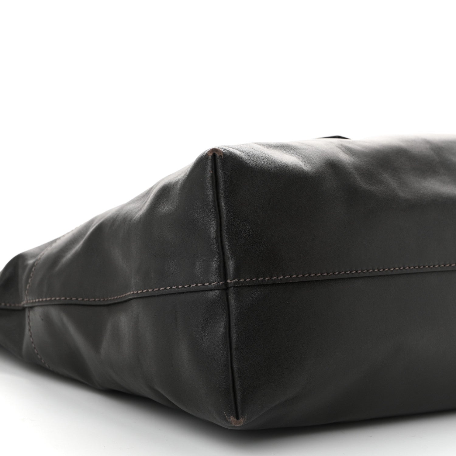 Miu Miu Vitello Soft Calfskin Shopping Tote Ebano 9 of 11