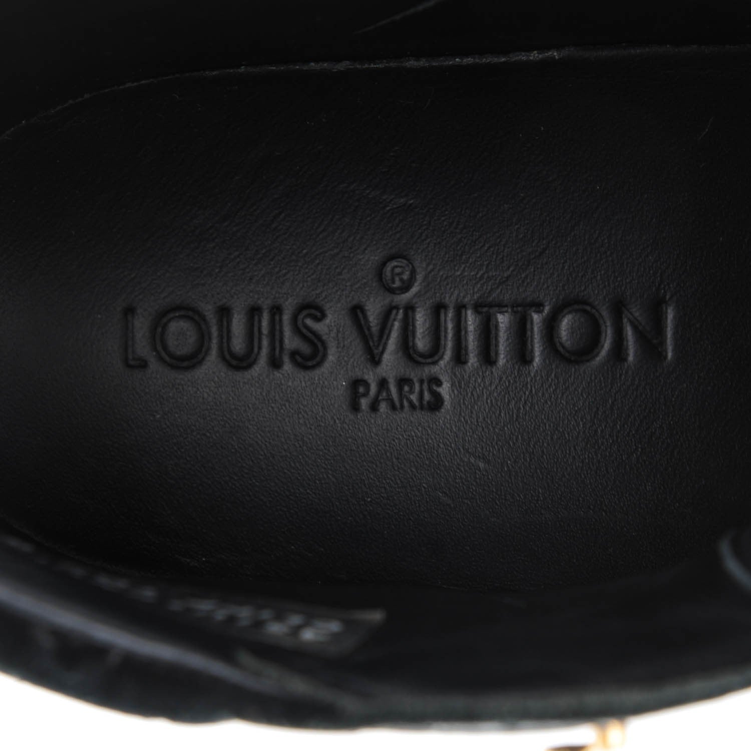 Louis Vuitton Calfskin Suede Monogram Cliff Top Wedge Sneakers 37.5 Black 7 of 8
