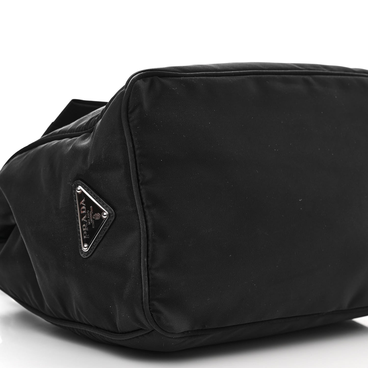 Prada Nylon Tessuto Bow Logo Tote Black 10 of 11
