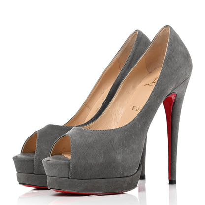 Christian Louboutin Suede Palais Royal 140 Pumps 37 Grey 3 of 11