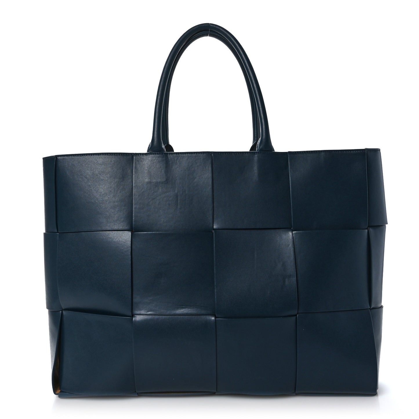 Nappa Maxi Intrecciato Mens Arco Tote Navy Blue