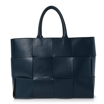 Bottega Veneta Nappa Maxi Intrecciato Mens Arco Tote Navy Blue 1 of 7