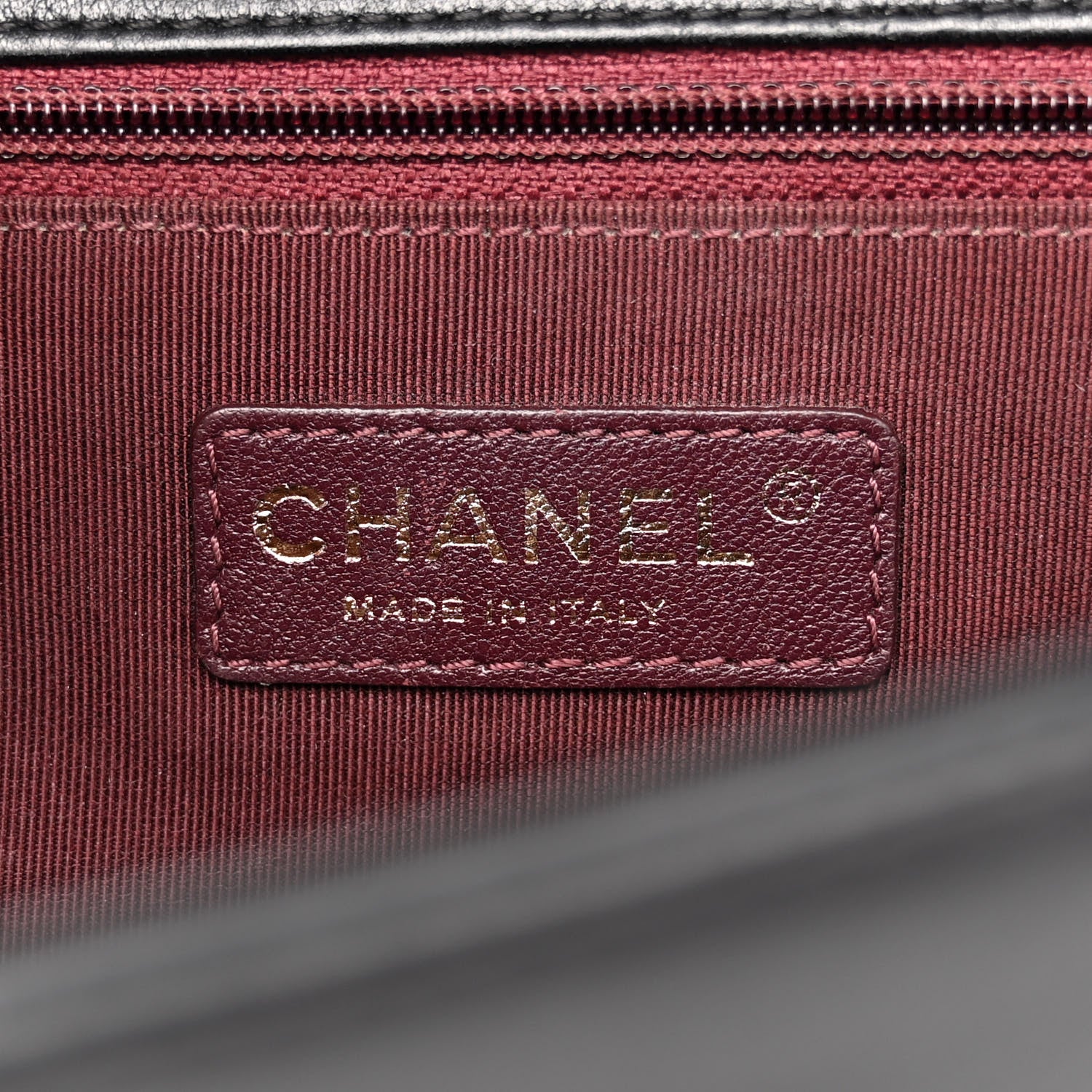 Chanel Calfskin Caviar Suede Chevron New Medium Boy Flap Black 6 of 15
