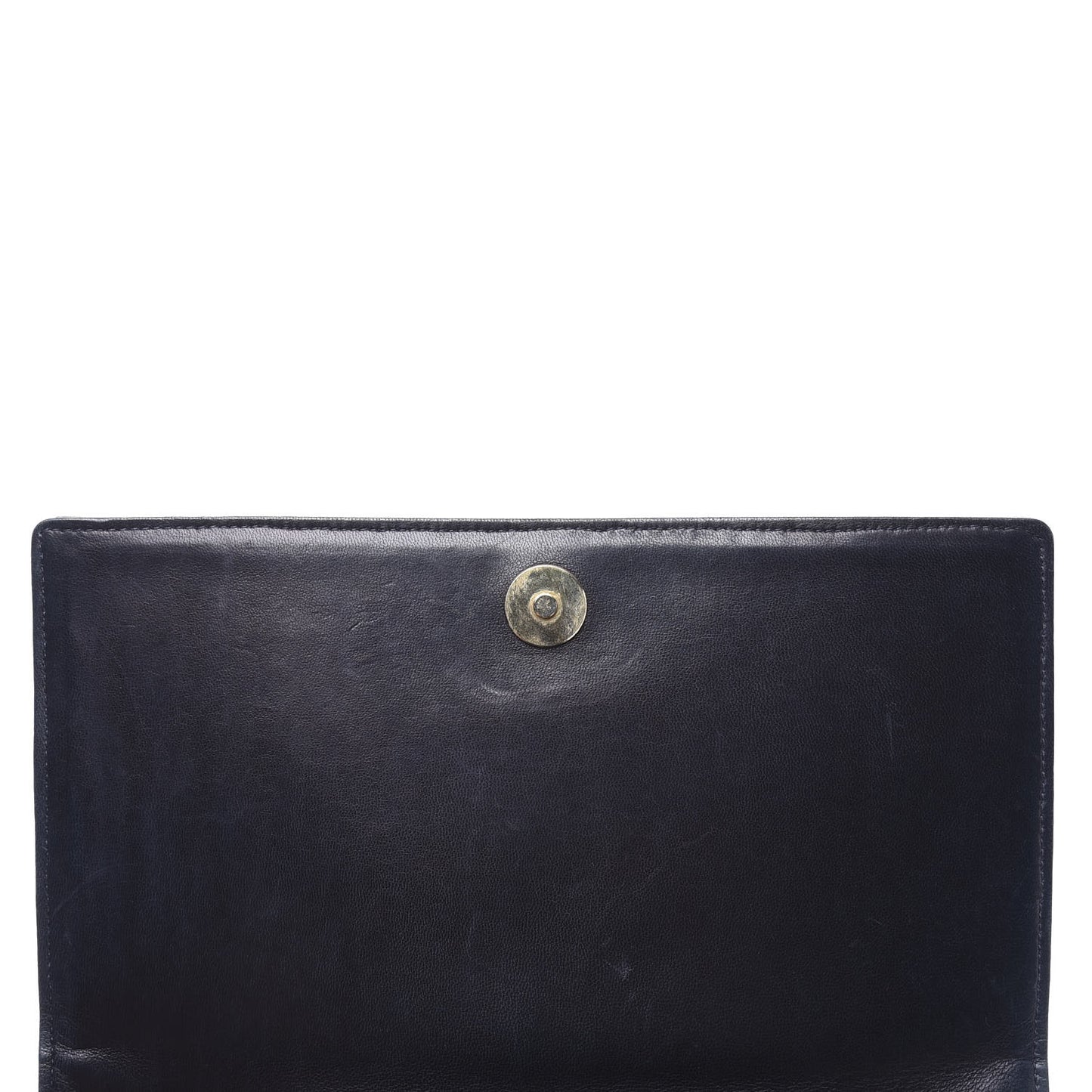 Lambskin Quilted CC Small Single Flap Navy