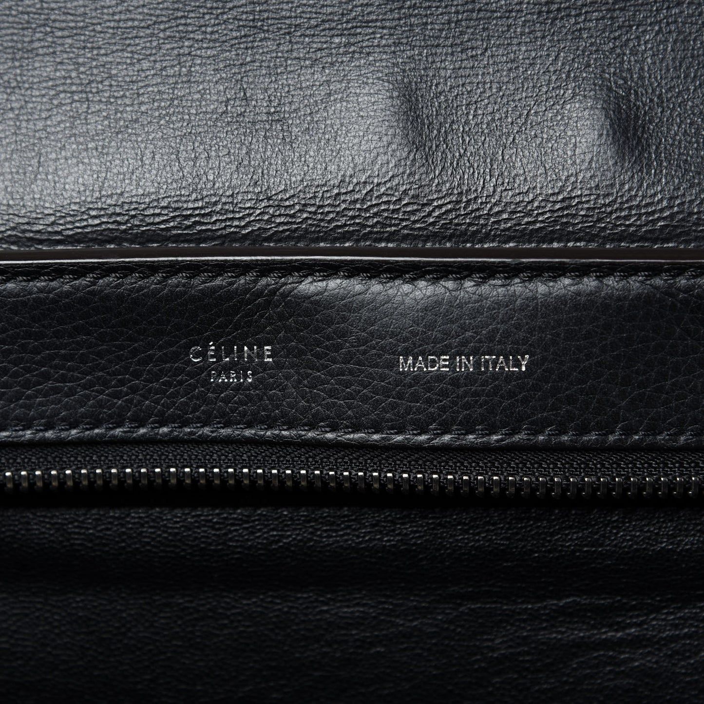 Drummed Calfskin Suede Small Trapeze Black