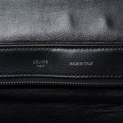 Celine Drummed Calfskin Suede Small Trapeze Black 8 of 9