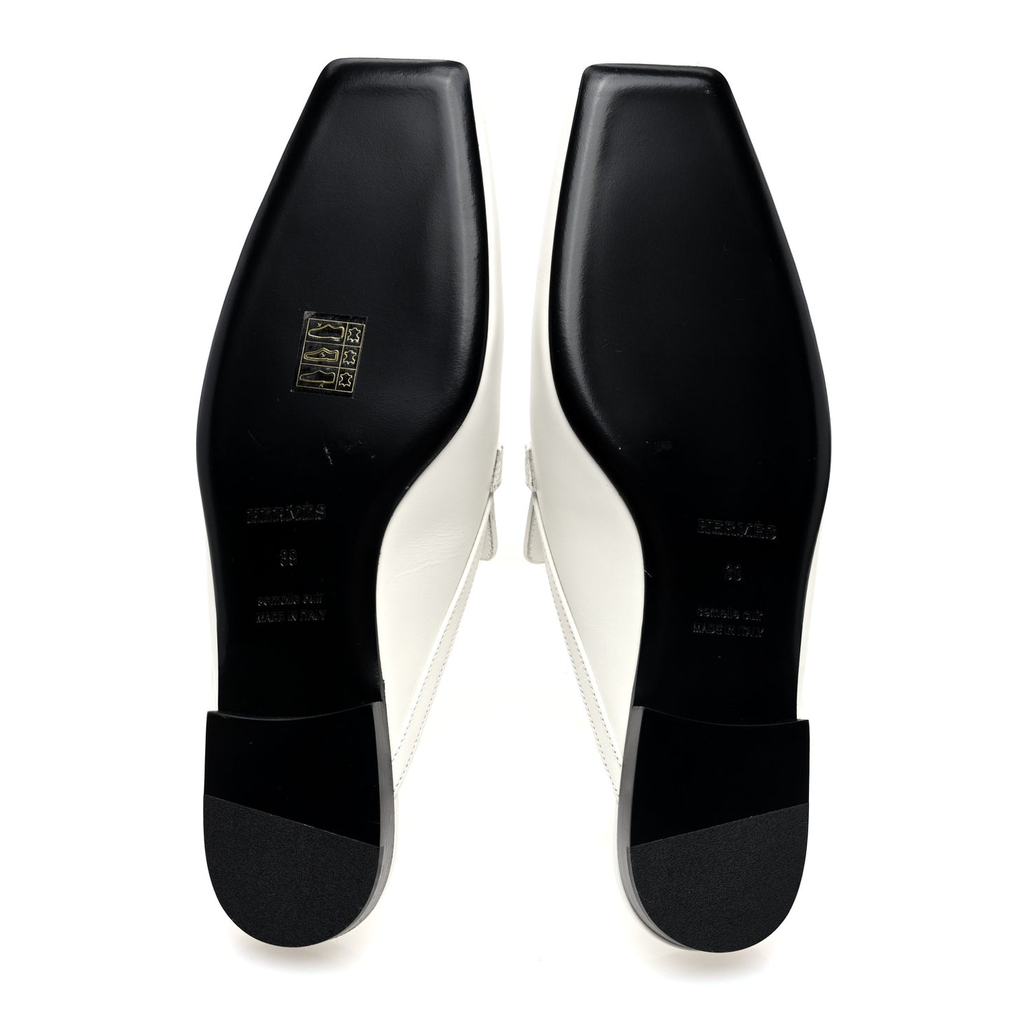 Calfskin Womens Groupie Mules 39 White