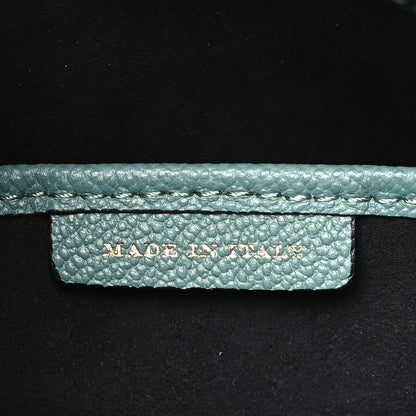 Burberry Soft Grain Calfskin Pony Hair Snakeskin Small Buckle Tote Blue 7 of 9
