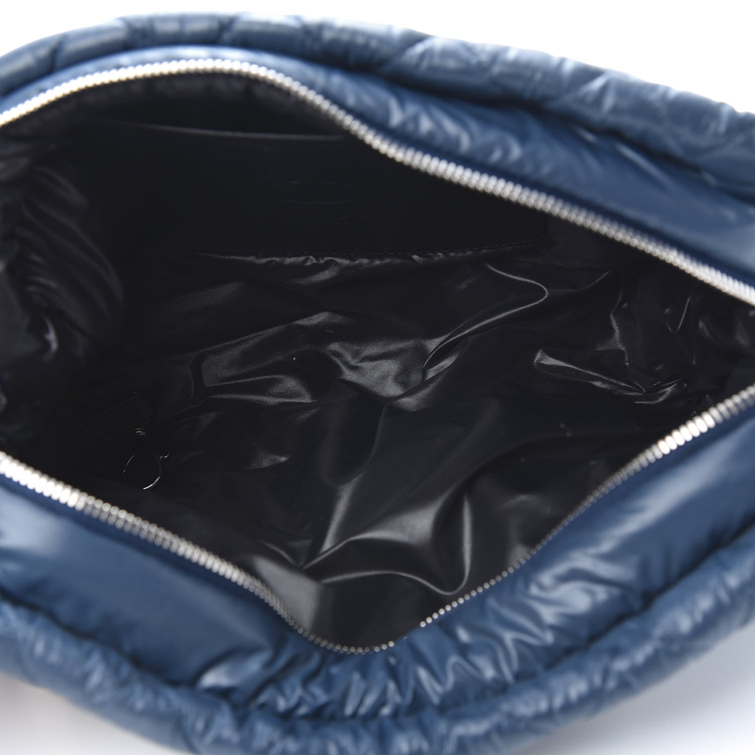 Chanel Nylon Quilted Cocoon Cosmetic Case Dark Blue 5 of 8