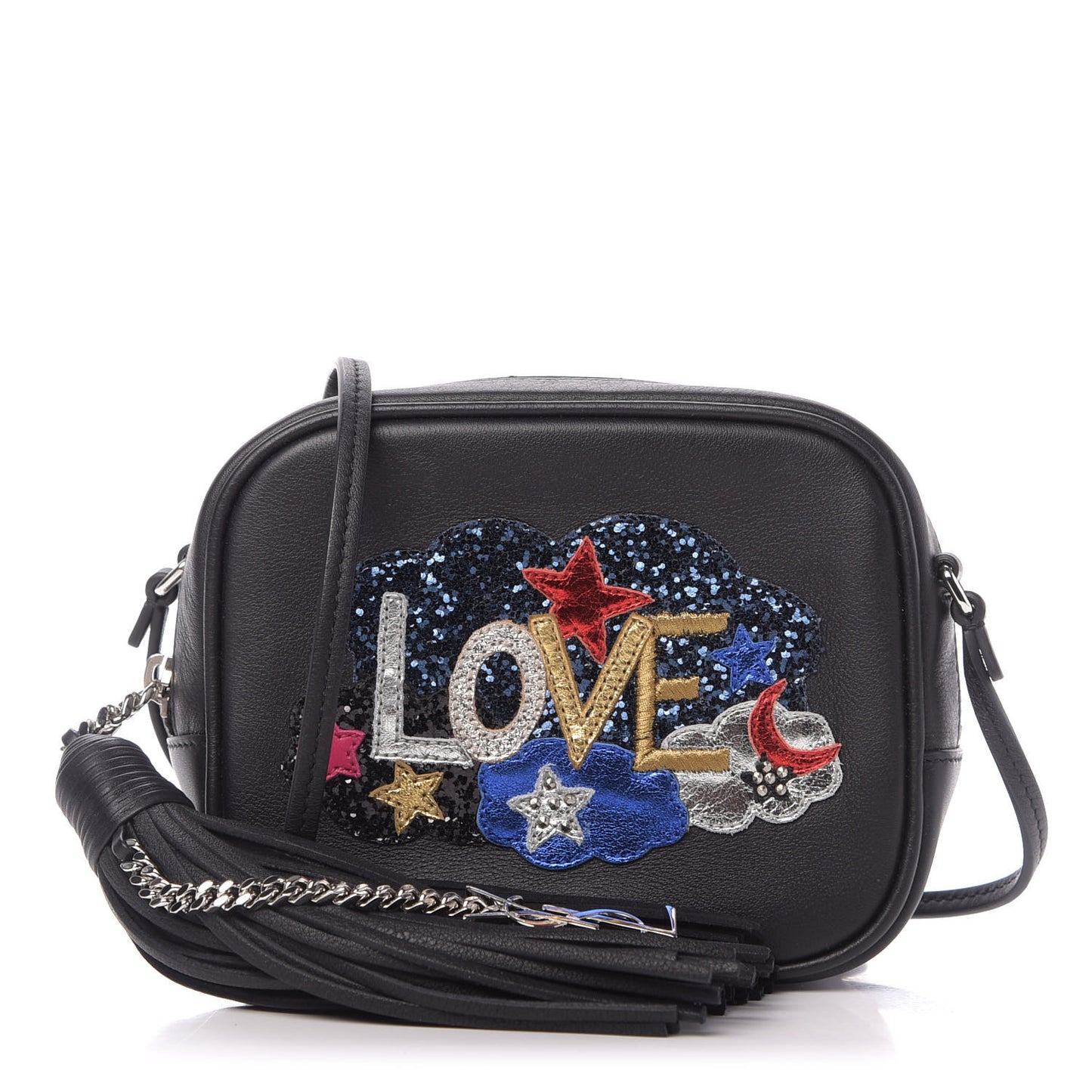 Calfskin Love Patchwork Blogger Bag Black