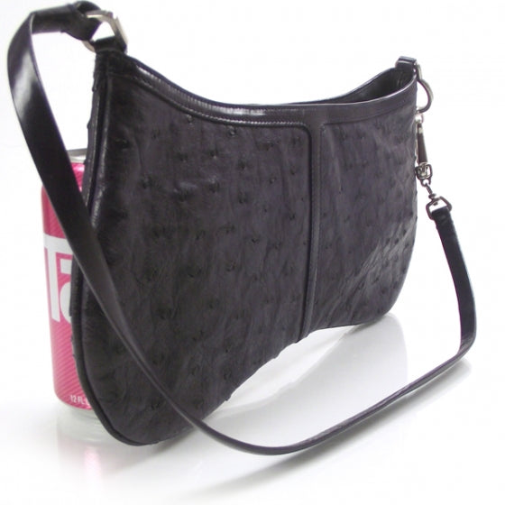 Ostrich Shoulder Bag Purple
