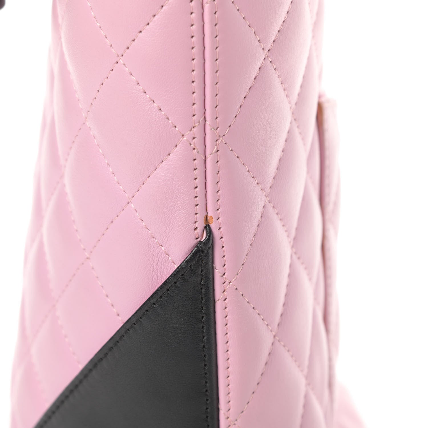 Chanel Calfskin Quilted Medium Cambon Tote Pink Black 16 of 16