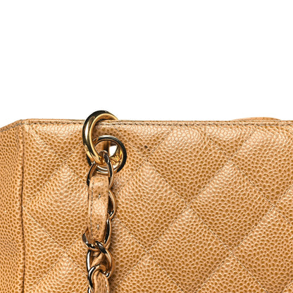 Chanel Caviar Quilted Petit Shopping Tote PST Dark Beige 11 of 14
