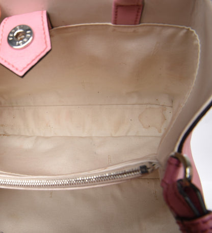 Fendi Vitello Elite Flamingo Mink Monster Charm Petite 2Jours Tote Pink Multicolor 13 of 16
