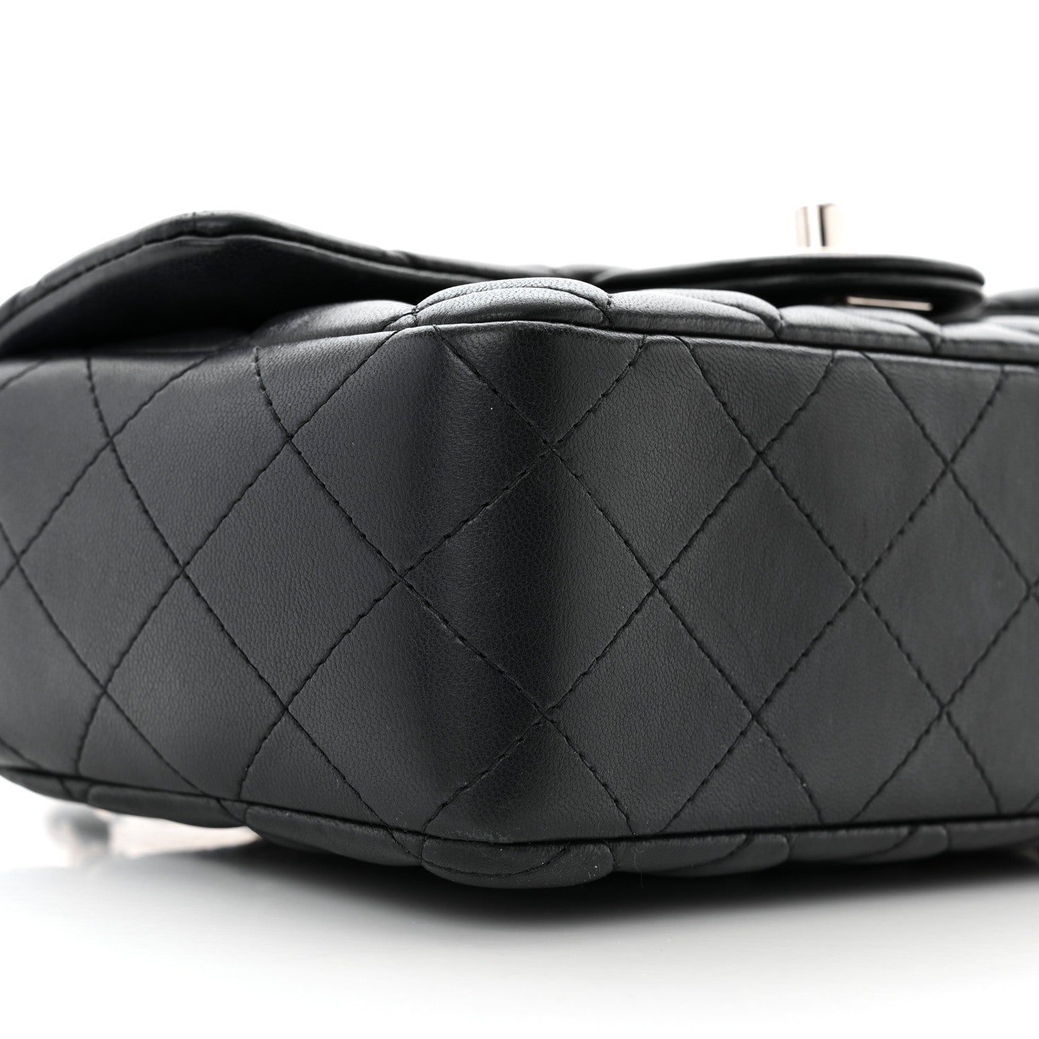 Chanel Lambskin Quilted Mini Rectangular Flap Black 9 of 10