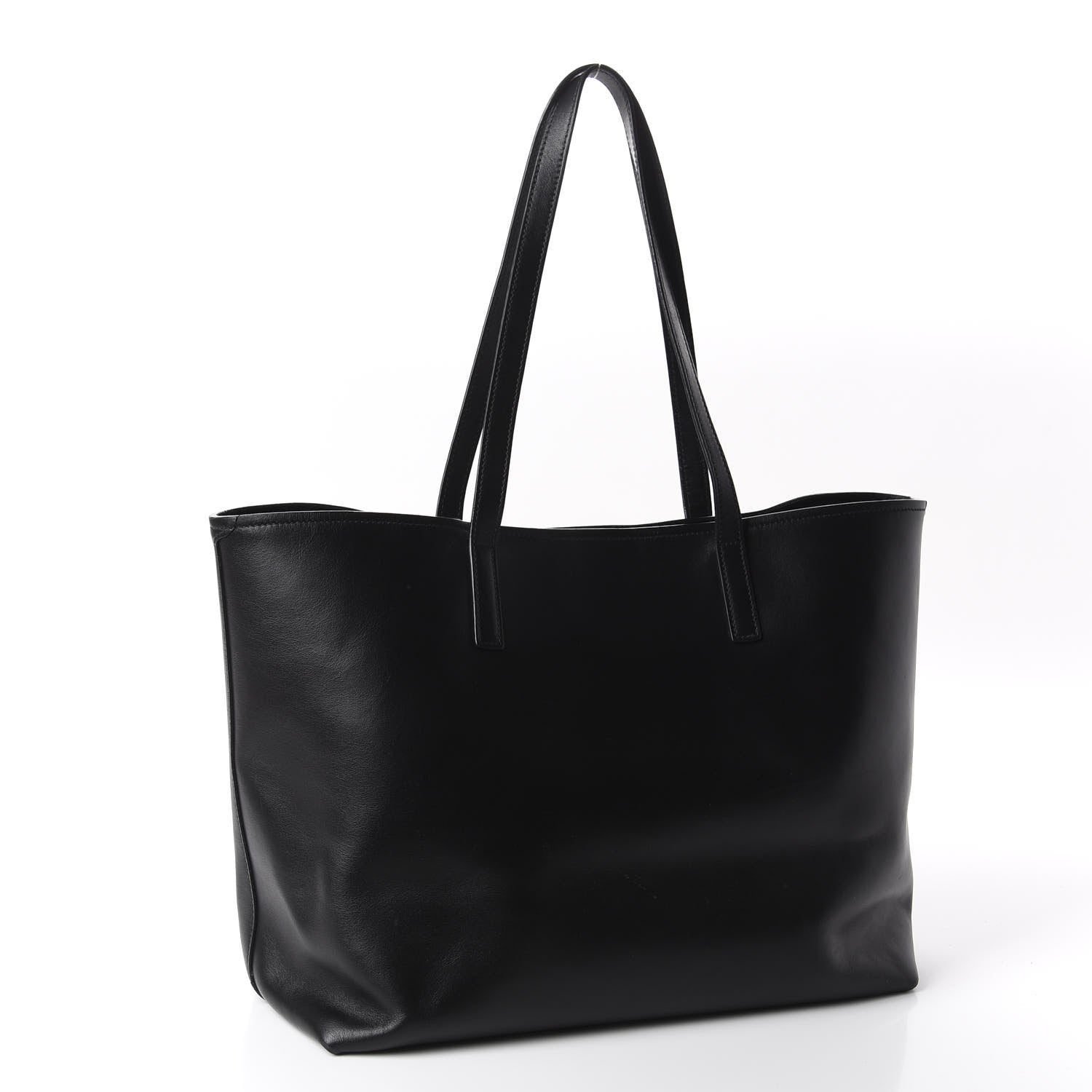 Prada City Calf Front Pocket Large Shopping Tote Black 2 of 9