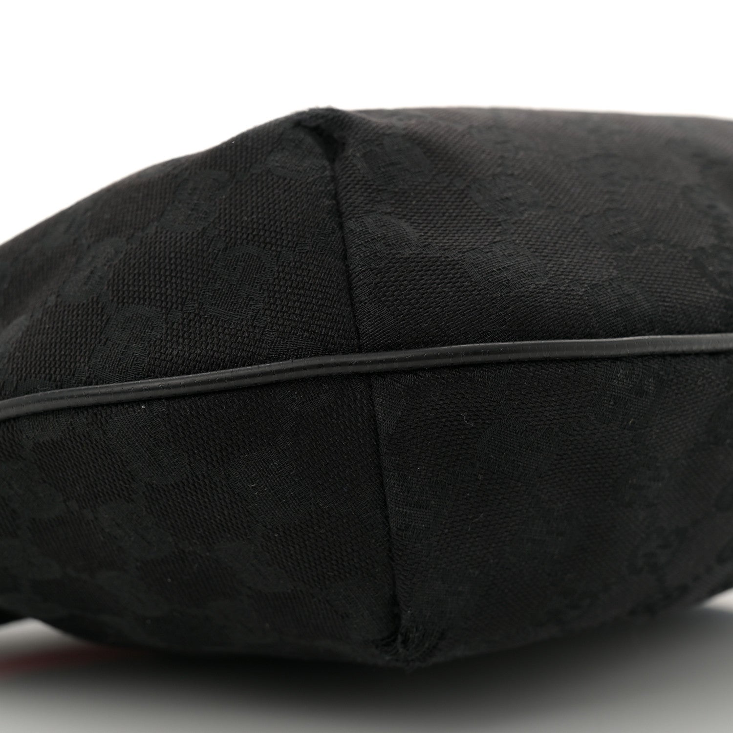 Gucci Monogram Web Medium Half Moon Hobo Black 9 of 12