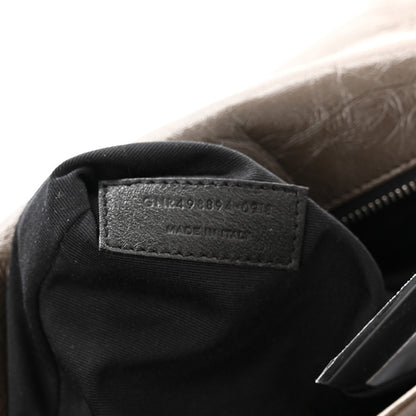 Saint Laurent Crinkled Calfskin Matelasse Monogram Medium Niki Chain Satchel Faggio 7 of 10