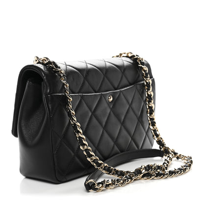 Chanel Lambskin Quilted Resin Bi-Color Chain Flap Bag Black 3 of 10