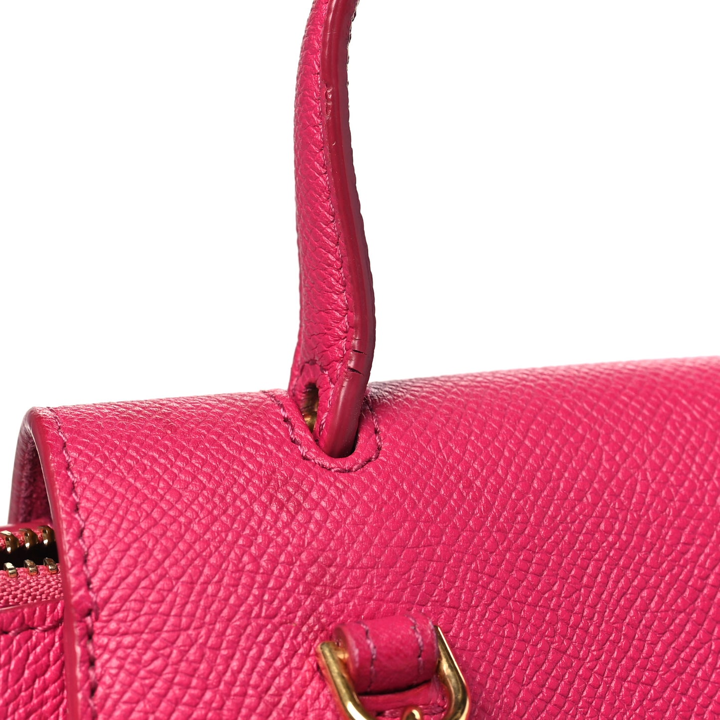 Grained Calfskin Nano Belt Bag Raspberry