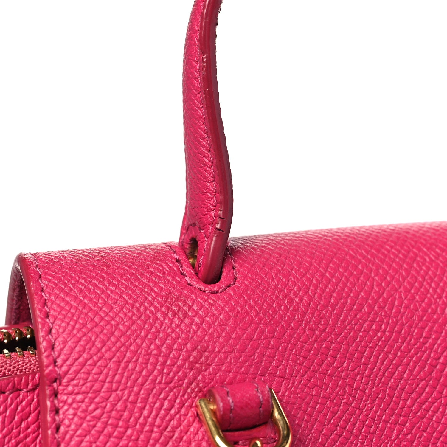 Celine Grained Calfskin Nano Belt Bag Raspberry 12 of 14