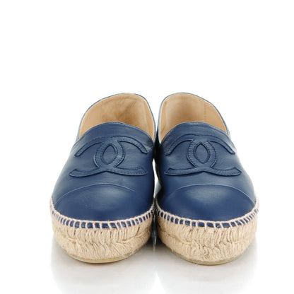 Chanel Lambskin CC Espadrilles 39 Dark Navy 2 of 8