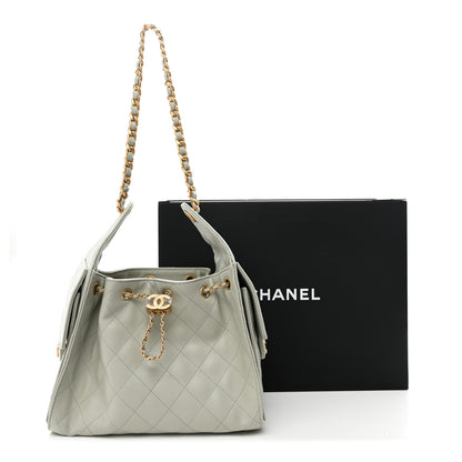 Chanel Caviar Quilted Small Chanel 25 Handbag Light Green 11 of 11