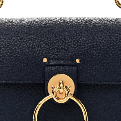 Chloe Grained Calfskin Small Tess Bag Deep Ocean Blue 8 of 13
