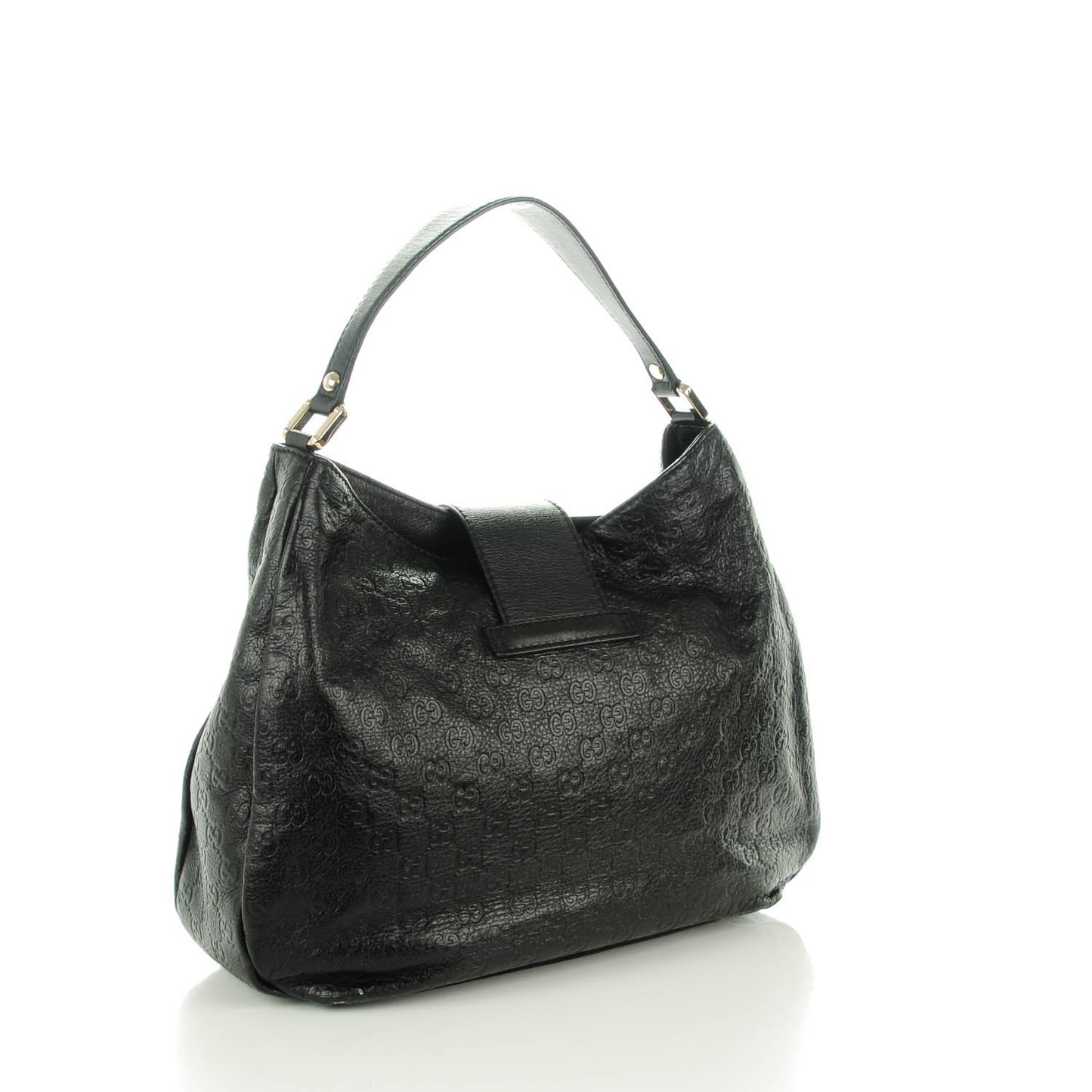 Guccissima Large New Ladies Web Hobo Black