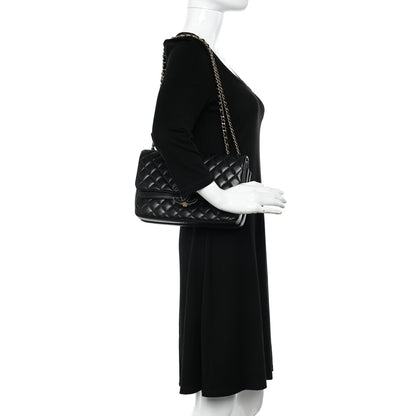 Chanel Lambskin Quilted Large CC Chic Flap Black 2 of 11