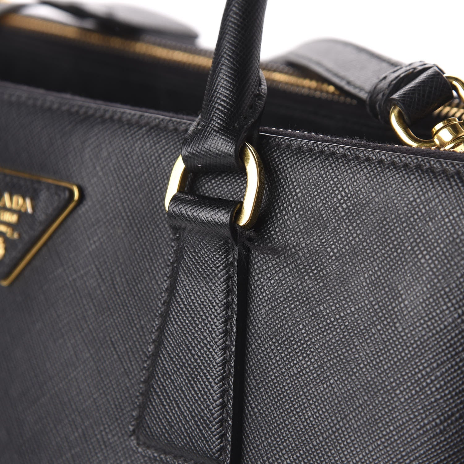Prada Saffiano Medium Galleria Double Zip Tote Black 10 of 10