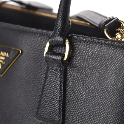 Prada Saffiano Medium Galleria Double Zip Tote Black 10 of 10