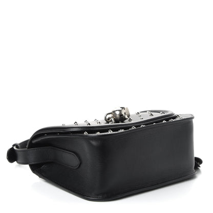 Alexander McQueen Calfskin Studded Small Padlock Crossbody Bag Black 4 of 10