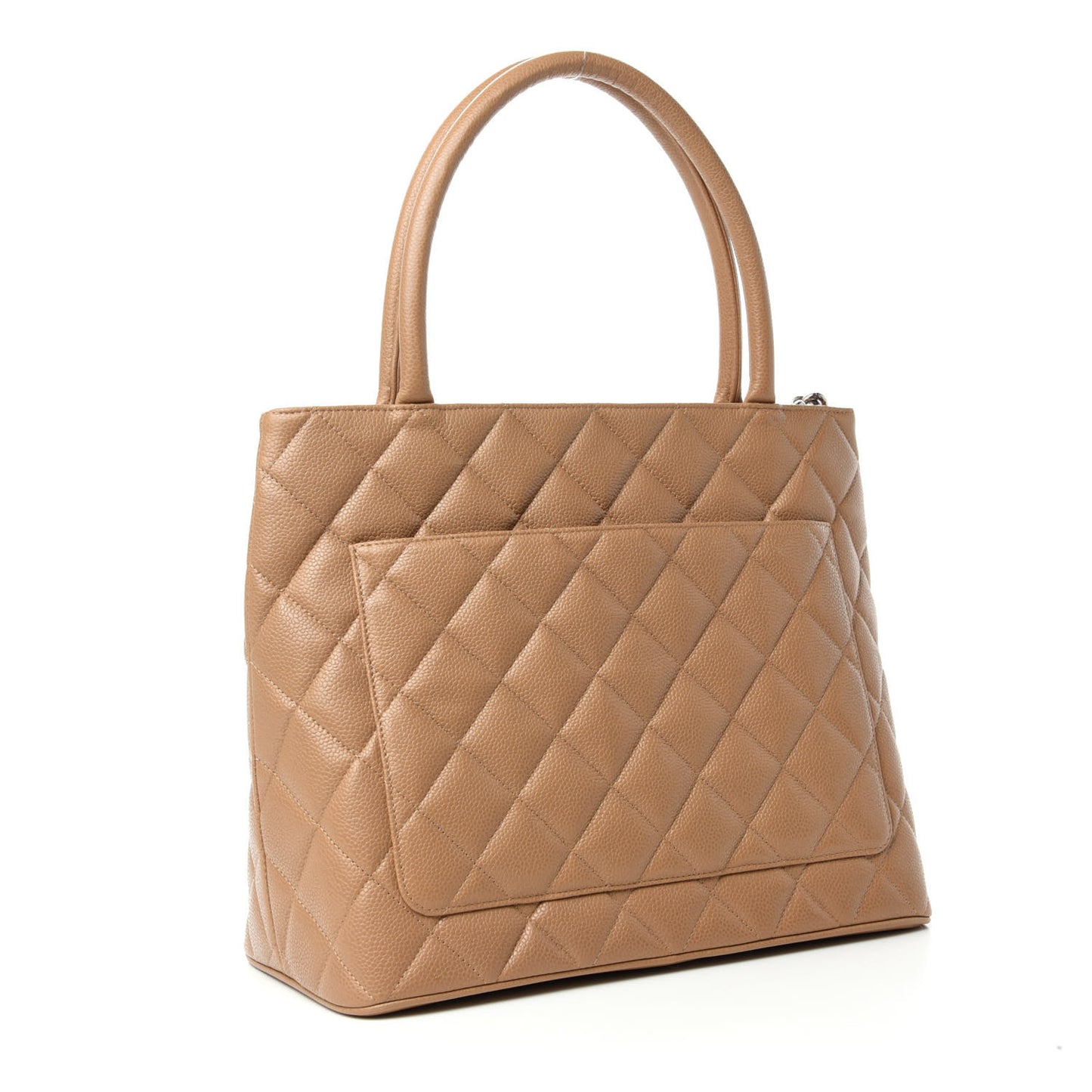Caviar Quilted Medallion Tote Beige
