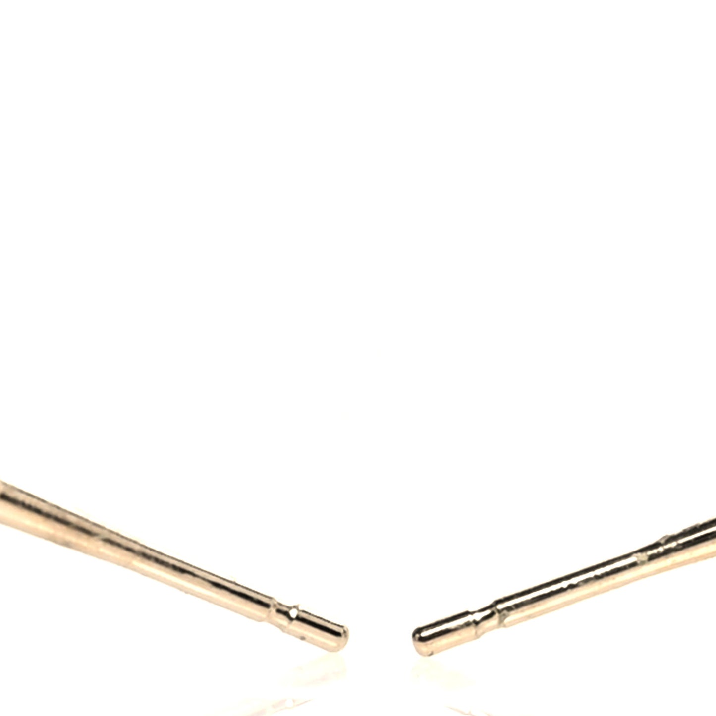 Metal Bead CC Stud Earrings Gold