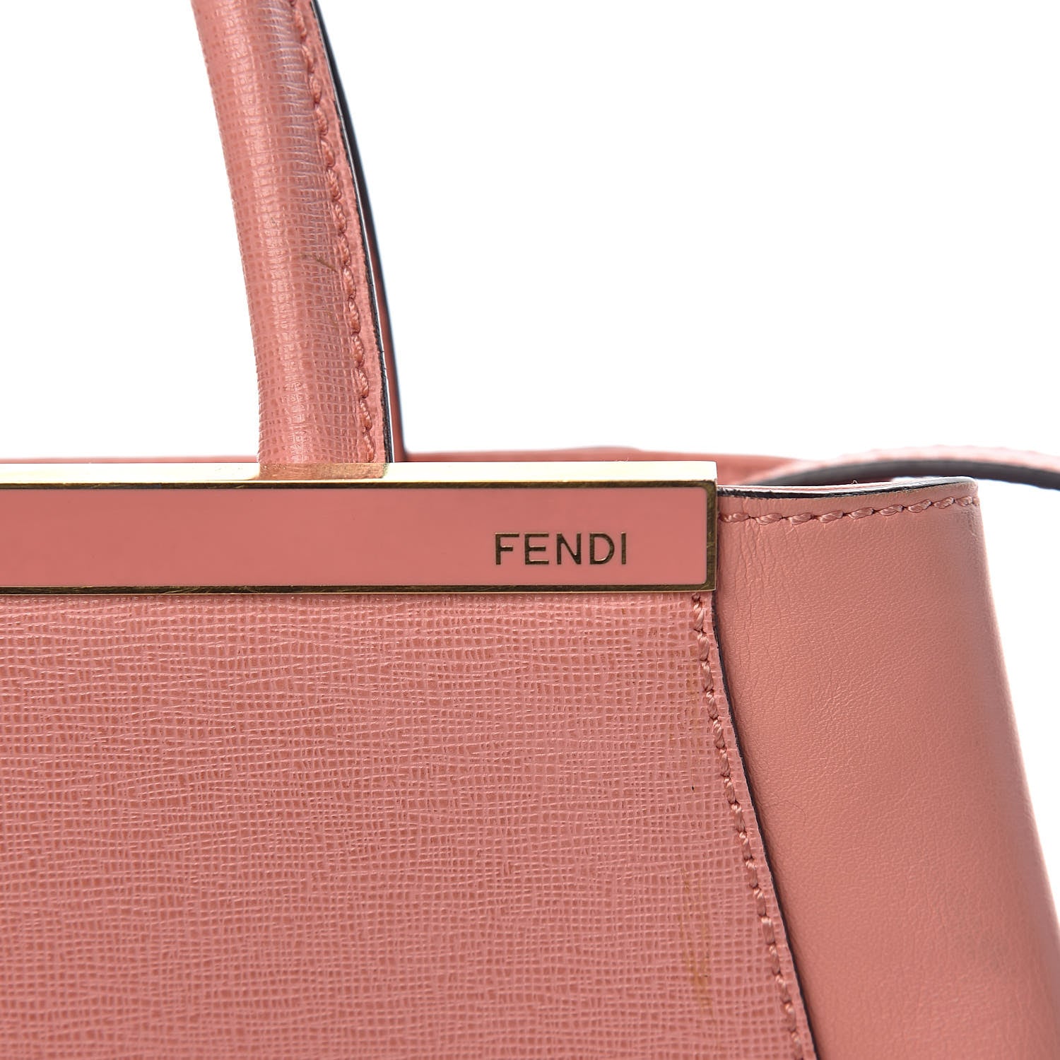 Fendi Vitello Elite Petite 2Jours Tote Pesca 9 of 15