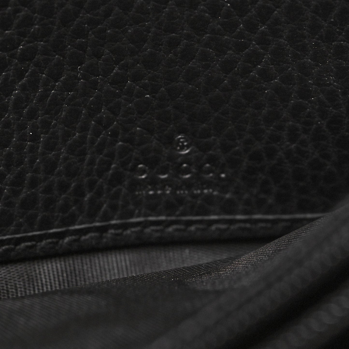 Dollar Calfskin GG Marmont Continental Wallet Black