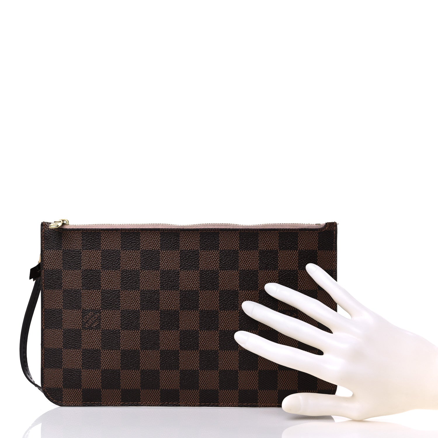 Louis Vuitton Damier Ebene Neverfull MM GM Pochette Rose Ballerine 2 of 15