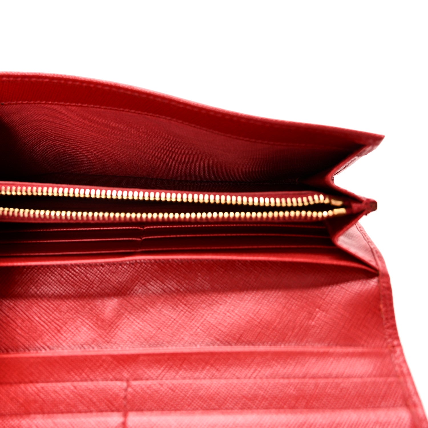Prada Saffiano Metal Continental Flap Wallet Fuoco 5 of 7