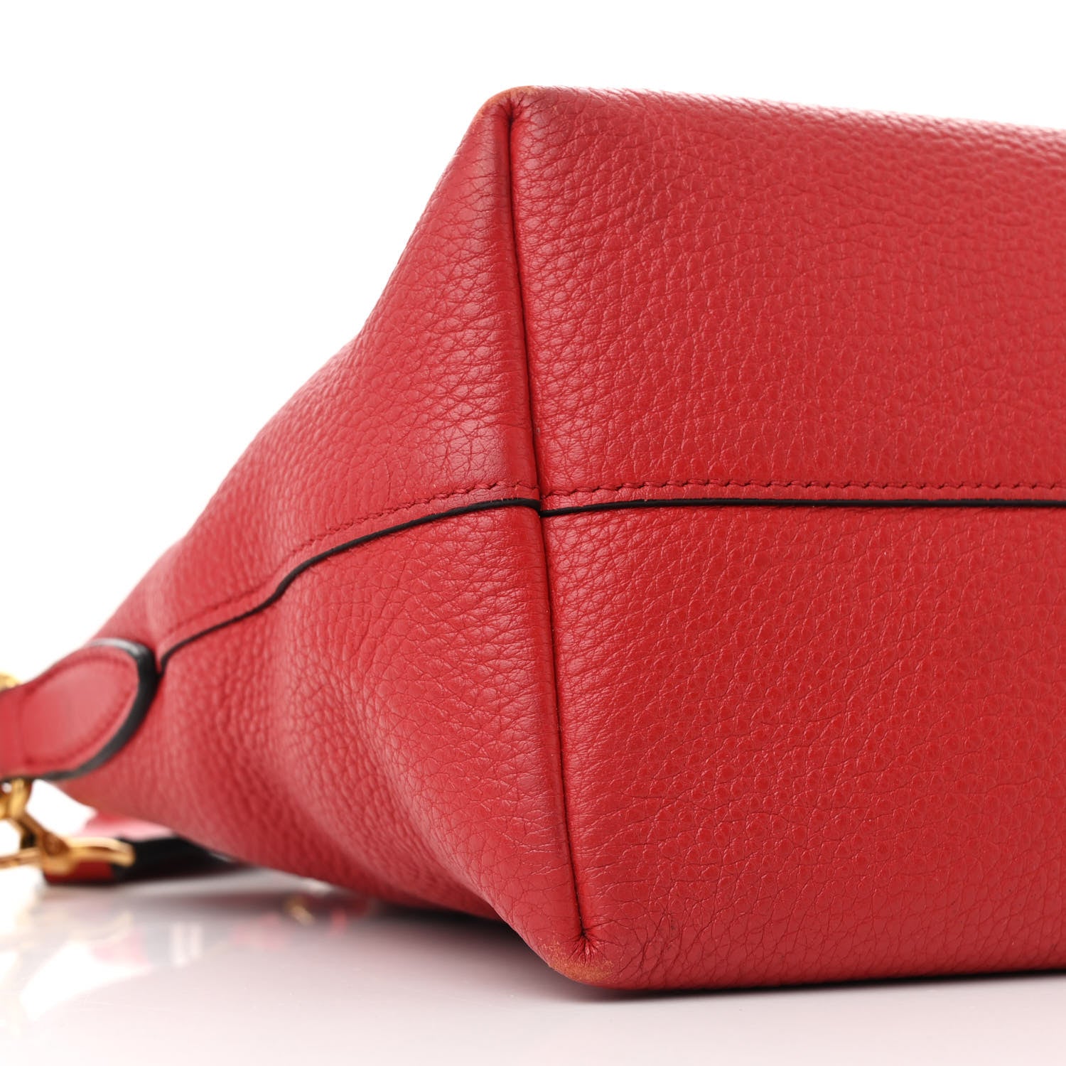 Prada Vitello Daino Zip Top Handle Tote Fuoco 8 of 10