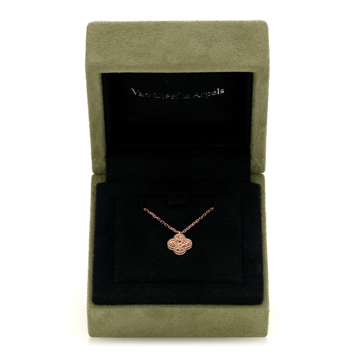 Van Cleef & Arpels 18K Rose Gold Sweet Alhambra Pendant Necklace 5 of 5