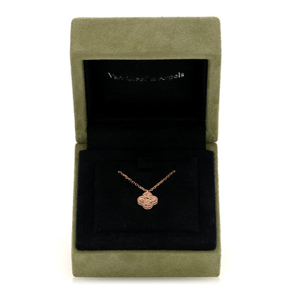 Van Cleef & Arpels 18K Rose Gold Sweet Alhambra Pendant Necklace 5 of 5