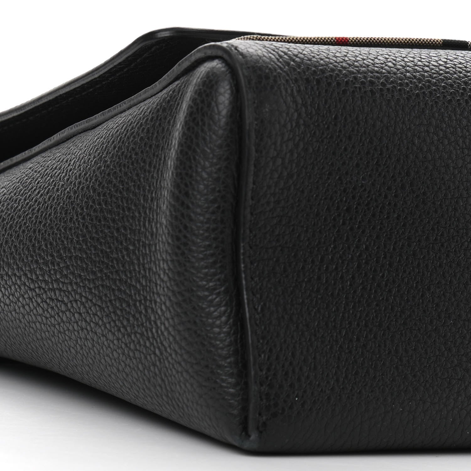 Burberry Grainy Calfskin Vintage Check Note Crossbody Bag Black 8 of 11