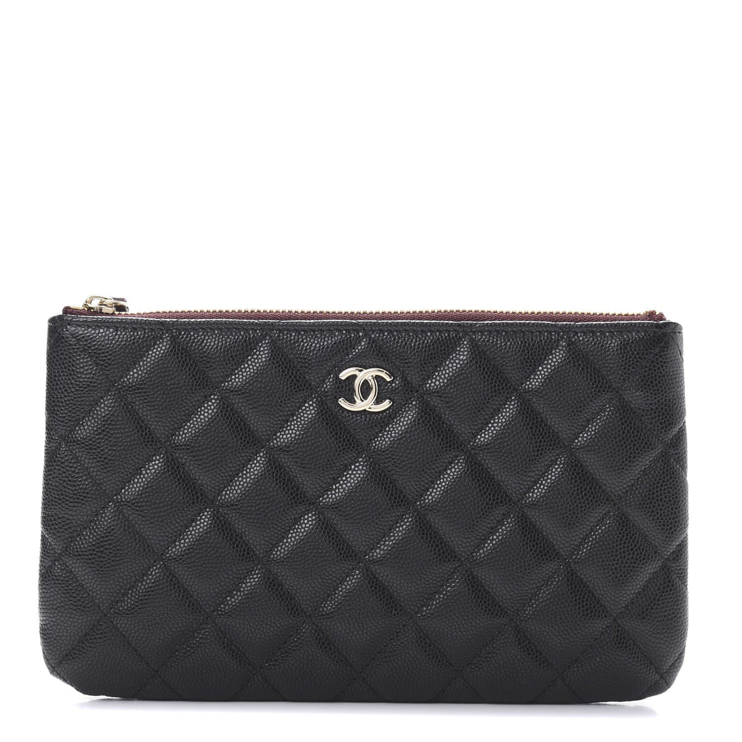 Caviar Quilted Cosmetic Case Black